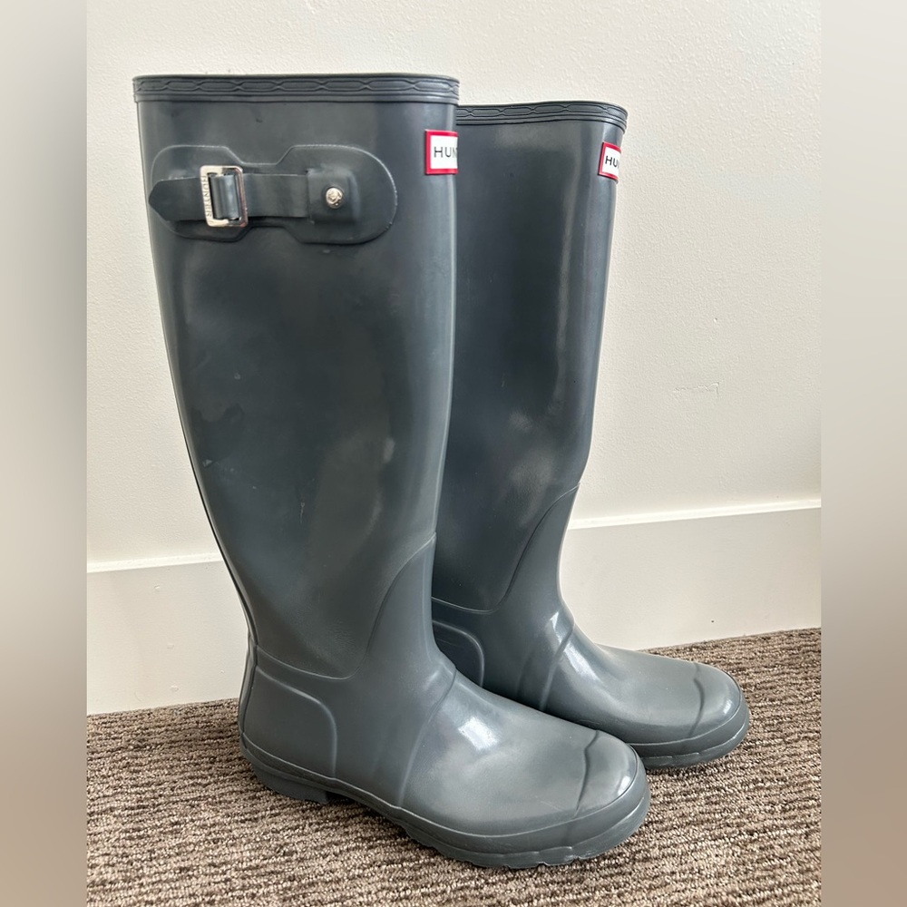 Hunter Grey Rain Boots